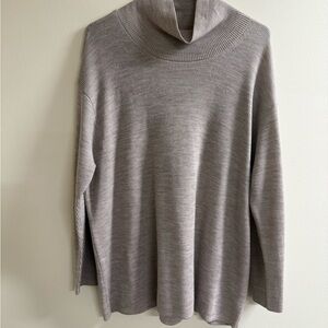 Eileen Fisher Cream Cowl Neck Sweater